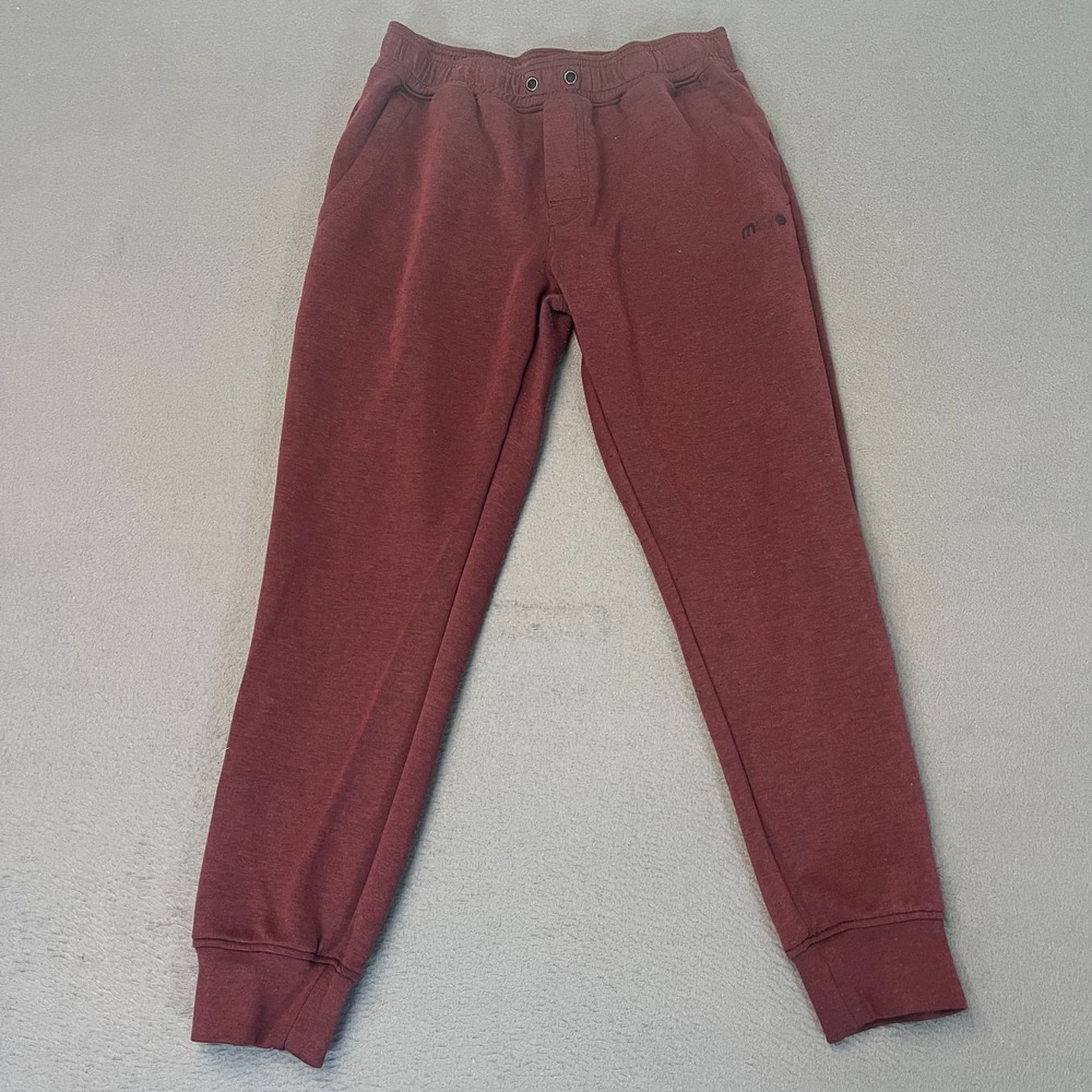 Mitre Mens Medium Joggers Red Sweatpants Logo Lounge Tapered Casual Pants 28 26L